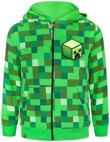 img 4 attached to 💻 Minecraft Creeper Hoodie for Boys: Perfect for Your Little Gamers!