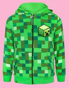 img 3 attached to 💻 Minecraft Creeper Hoodie for Boys: Perfect for Your Little Gamers!