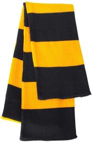 img 1 attached to SP02 Sportsman Rugby Knit Scarf with Striped Design