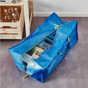 img 3 attached to Ikea Frakta Storage Bag - Blue (Set of 3) - Optimize Your Search!