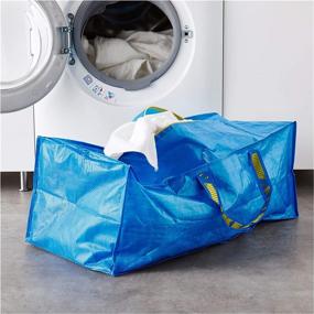 img 2 attached to Ikea Frakta Storage Bag - Blue (Set of 3) - Optimize Your Search!