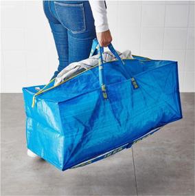 img 1 attached to Ikea Frakta Storage Bag - Blue (Set of 3) - Optimize Your Search!