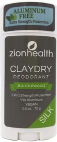 img 2 attached to Zion Health ClayDry Silk Sandalwood Deodorant Stick - Vegan, 2.8 oz