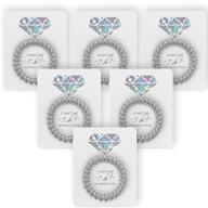 💍 stylish 6 pack bridesmaid gift: spiral hair ties on proposal card - phone cord hair ties (gold/silver) for bridal maid of honor (silver) logo