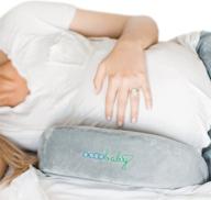 occobaby pregnancy pillow: memory foam body wedge for optimal belly, knees, and back support. reversible maternity pillow with removable cover and travel bag logo