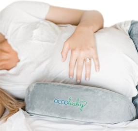 img 4 attached to OCCObaby Pregnancy Pillow: Memory Foam Body Wedge for Optimal Belly, Knees, and Back Support. Reversible Maternity Pillow with Removable Cover and Travel Bag