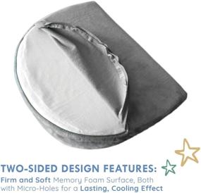 img 2 attached to OCCObaby Pregnancy Pillow: Memory Foam Body Wedge for Optimal Belly, Knees, and Back Support. Reversible Maternity Pillow with Removable Cover and Travel Bag