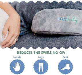 img 3 attached to OCCObaby Pregnancy Pillow: Memory Foam Body Wedge for Optimal Belly, Knees, and Back Support. Reversible Maternity Pillow with Removable Cover and Travel Bag