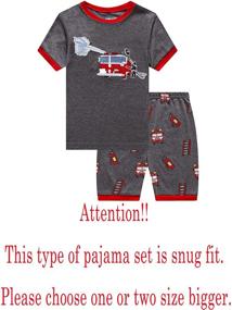 img 3 attached to 🏖️ Cotton Summer Boys' Pajamas Sleepwear & Robes with a Homely Vibe