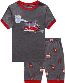 img 4 attached to 🏖️ Cotton Summer Boys' Pajamas Sleepwear & Robes with a Homely Vibe