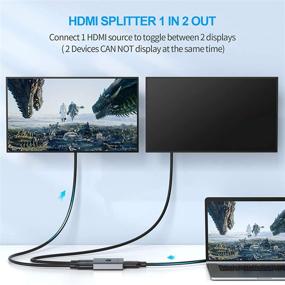 img 3 attached to 🔌 Разветвитель HDMI TECKNET 1 в 2 - Переключатель 4K/3D/1080P в двух направлениях для HDTV, Blu-Ray плеера, DVD, DVR