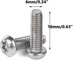 img 3 attached to Винты безопасности M6X16Mm из нержавеющей стали (20 шт.)