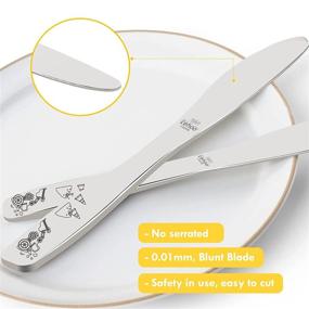 img 1 attached to 🚧 Lehoo Castle Kids Silverware Stainless Steel Set - 6pcs Toddler Spoons, Forks, and Knife, Safe Children Flatware for Toddlers, Self Feeding Utensils with Construction Vehicles Design