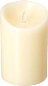 img 4 attached to 🕯️ Vanilla Honey Scented Ivory Luminara Flameless Pillar LED Candle - 5 Inch