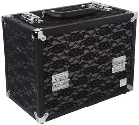 img 4 attached to 🎒 Caboodles Make Me Over Train Case, Black Lace, Cosmetic Storage & Organizer, 3.5 Lb