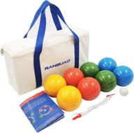 🏖️ bocce ball sets for backyard/lawn/beach fun - 8 balls-90 mm, pallino, carrying case, and measuring rope for kids, teens, and adults - 2 to 8 person bocce ball set логотип