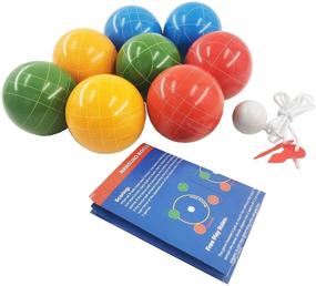 img 3 attached to 🏖️ Bocce Ball Sets for Backyard/Lawn/Beach Fun - 8 Balls-90 mm, Pallino, Carrying Case, and Measuring Rope for Kids, Teens, and Adults - 2 to 8 Person Bocce Ball Set