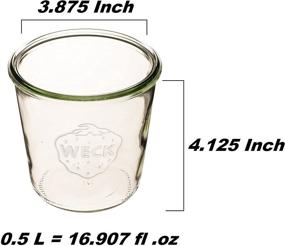 img 3 attached to 🍅 Weck 742 Mold Jar - .5 Liter, Set of 6: Perfect Glass Storage Solution for Preserving Homemade Foods