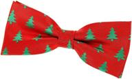 🎄 retreez christmas pattern woven pre tied men's accessories: ties, cummerbunds & pocket squares for festive style logo