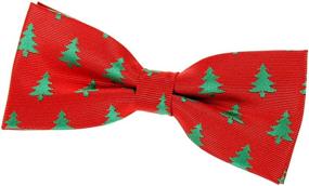 img 1 attached to 🎄 Retreez Christmas Pattern Woven Pre Tied Men's Accessories: Ties, Cummerbunds & Pocket Squares for Festive Style