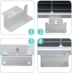 img 3 attached to 🌞 AOOHOOA Solar Panel Mounting Z Brackets Kit - Ideal for RV Camper, Boat, Wall & Off Gird Roof Installation (4 Sets)