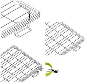 img 1 attached to 🌞 AOOHOOA Solar Panel Mounting Z Brackets Kit - Ideal for RV Camper, Boat, Wall & Off Gird Roof Installation (4 Sets)