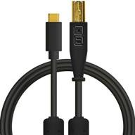 enhance audio quality with chroma cables: usb-c to usb-b cable with 56k resistor (black) logo