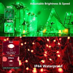 img 1 attached to BrizLabs 66ft 200 LED Multicolor Christmas Fairy Lights with Remote Control - Color Changing Christmas Lights Plugin Twinkle Tree Lights for Xmas Party Room, Unique Pause/Play Outdoor Christmas Light