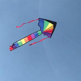 img 2 attached to 30-Inch In The Breeze Mini Rainbow Fly Hi Delta Kite: Colorful Fun for All Ages