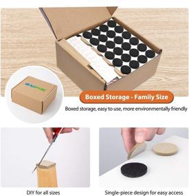 img 1 attached to 🛋️ 300 Pcs Furniture Felt Pads (Black 130 + Beige 110), Self Adhesive Felt Pads in Various Sizes, Anti-Scratch Floor Protectors for Furniture Legs on Hard Floors with 60 Cabinet Bumpers