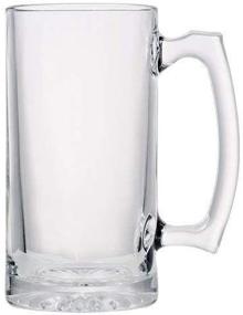 img 3 attached to 🍺 Jumbo Thick Glass Sports Beer Mugs - 26 oz Capacity