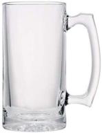 🍺 jumbo thick glass sports beer mugs - 26 oz capacity logo