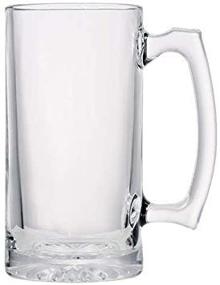 img 2 attached to 🍺 Jumbo Thick Glass Sports Beer Mugs - 26 oz Capacity