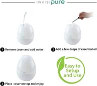 invisipure luna top fill cool mist humidifier - bpa free - essential oil compatible - 7 color led night light - patented technogy - adjustable mist and timer - 2.5l tank lasts 24 hours logo