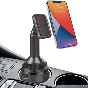 img 4 attached to 🚗 Universal Magnetic Car Cup Holder Phone Mount - Extra Strong with 6 Magnets - Compatible with iPhone, Samsung Galaxy, LG, and More - Fits Most Cup Holders in Cars and Trucks