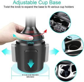 img 2 attached to 🚗 Universal Magnetic Car Cup Holder Phone Mount - Extra Strong with 6 Magnets - Compatible with iPhone, Samsung Galaxy, LG, and More - Fits Most Cup Holders in Cars and Trucks