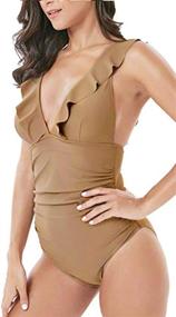 img 3 attached to Soyml Swimsuit Monokini Control Swimwear Women's Clothing