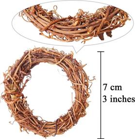 img 3 attached to 🎄 Ruisita 16 Pieces Grapevine Wreaths: Perfect Christmas Rattan Wreath Garlands for Crafts, Weddings, and Holiday Decor (16, 3 inches)