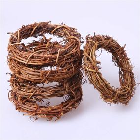 img 2 attached to 🎄 Ruisita 16 Pieces Grapevine Wreaths: Perfect Christmas Rattan Wreath Garlands for Crafts, Weddings, and Holiday Decor (16, 3 inches)