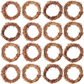 img 4 attached to 🎄 Ruisita 16 Pieces Grapevine Wreaths: Perfect Christmas Rattan Wreath Garlands for Crafts, Weddings, and Holiday Decor (16, 3 inches)