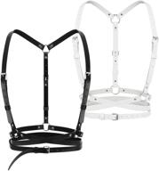 🎃 stylish adjustable halloween accessories and belts: jasgood women's harness leather perfection logo