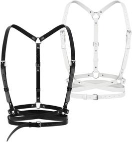 img 4 attached to 🎃 Stylish Adjustable Halloween Accessories and Belts: JASGOOD Women's Harness Leather Perfection