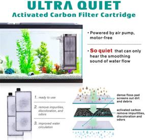 img 3 attached to 🐠 Hygger Air Driven Small Aquarium Filter for 2-5 Gallon Betta Fish Shrimp Tank (No Air Pump)