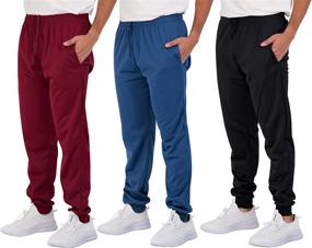 img 4 attached to Pack Sweatpants Joggers Athletic Training Men's Clothing