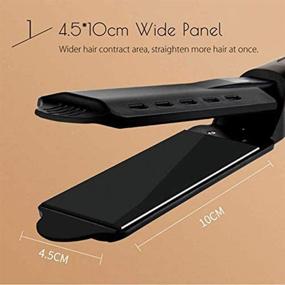 img 2 attached to Fast Heating Hair Flat Iron: 60W Hair Straightener with Adjustable Temperature -Nano PTC Technology - 1.77 Inch Wide Plate - Ideal for Dry/Wet Hair at Home Salon - Black
