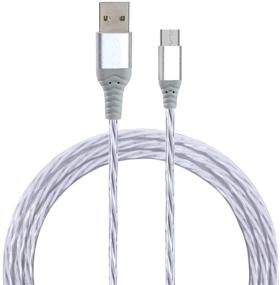 img 2 attached to 🌈 Color Change Flowing Lights: LED Micro USB Cable 6FT 2 Pack for Samsung Galaxy, LG & Android Smartphones (Color Change)