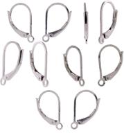 💎 крючки для серебряных сережек с замком-карабином - 5 пар, 10 штук (9 х 16 мм) логотип