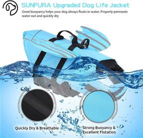 img 3 attached to 🐶 SUNFURA Dog Life Jacket with Wings: Adjustable Reflective Pet Life Vests for Swimming with High Buoyancy & Rescue Handle – Safety Pet Lifesaver Flotation Suit for Small Medium Large Dogs (Blue, S) - Buy Now!