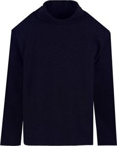 img 2 attached to 👕 XShing Men's Long Sleeve Turtleneck T-Shirts - Stretchy Slim Fit, Athletic & Warm Sweater