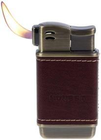 img 4 attached to 🔥 Premium Quality Soft Flame Pipe Lighter – Leather Refillable Butane Gas with Adjustable Flame Size – Ideal Gift for Men – Brown